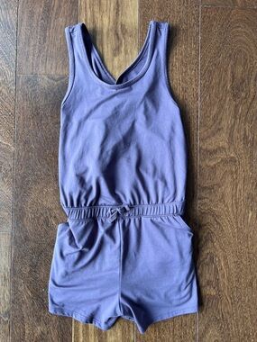 Abercrombie Kids Lavender Purple Pull-On Romper with crisscross back